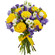 bouquet of yellow roses and irises. Kiev