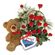 roses with teddy and chocolates. Kiev