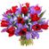 bouquet of tulips and irises. Kiev